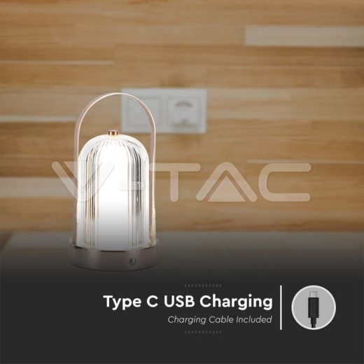 LED Table Lamp 1800mAH Battery D:120*190 Antique Bronze Plating Body 3IN1 - 4