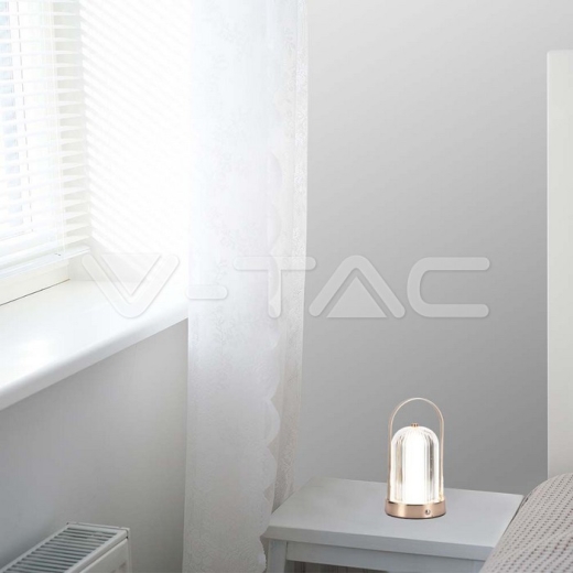 LED Table Lamp 1800mAH Battery D:120*190 Antique Bronze Plating Body 3IN1 - 7