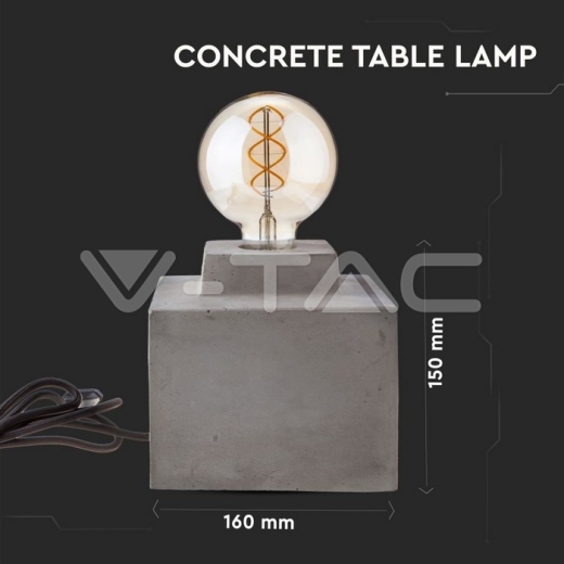 Table Lamp E27 Concrete Ф160 - 4