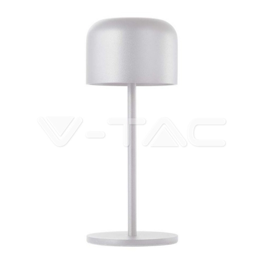 LED Table Lamp 2200mAH Battery D86*H210mm White Body IP54 - 1