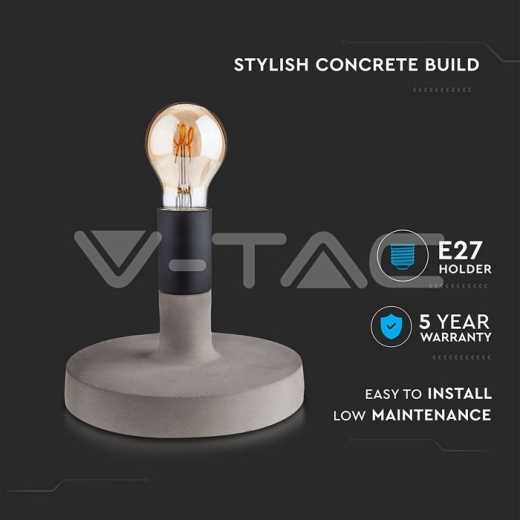 Table Lamp E27 Concrete - 4