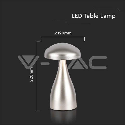 LED Table Lamp 800mAh Battery 120x220 3in1 Champagne Gold Body - 5