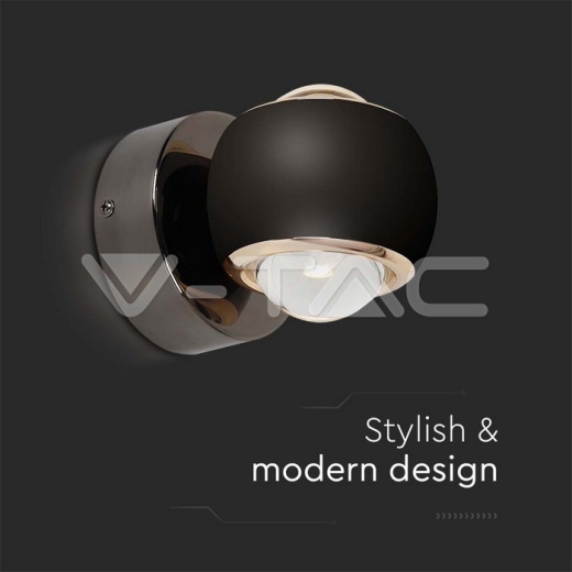 Aplique LED 10W Luz Cuerpo Negro 3000K - 2