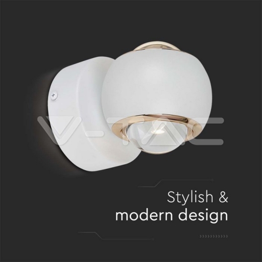 10W LED Wall Lamp Light White Body 3000K - 2