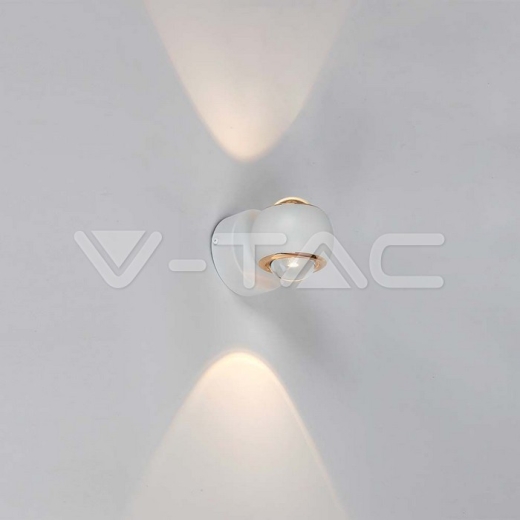 10W LED Wall Lamp Light White Body 3000K - 6