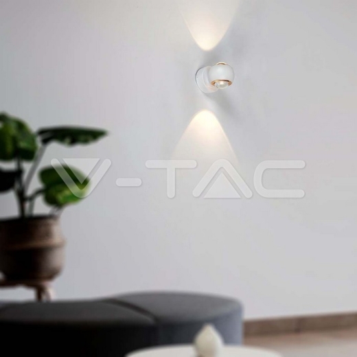 10W LED Wall Lamp Light White Body 3000K - 7