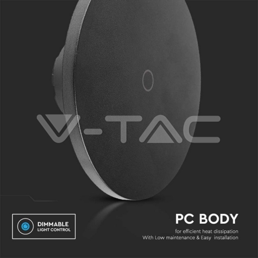 Aplique LED 12W Cuerpo Negro Regulable 3en1 - 6