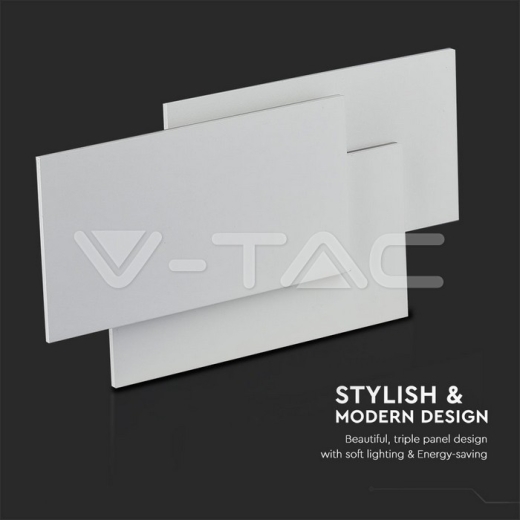 12W LED Wall Light Grey Body Natural White - 7