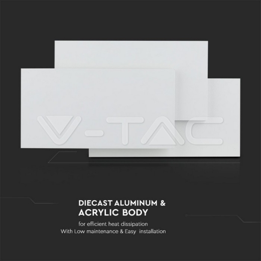 12W LED Wall Light Grey Body Natural White - 8