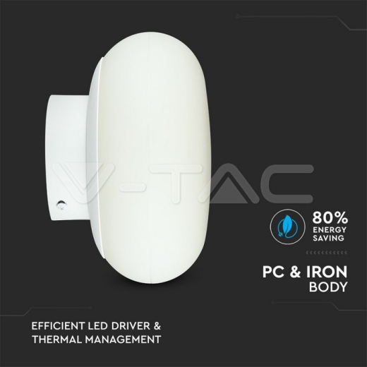 Lámpara de pared 12W LED Dimmable cuerpo blanco 3000K - 4