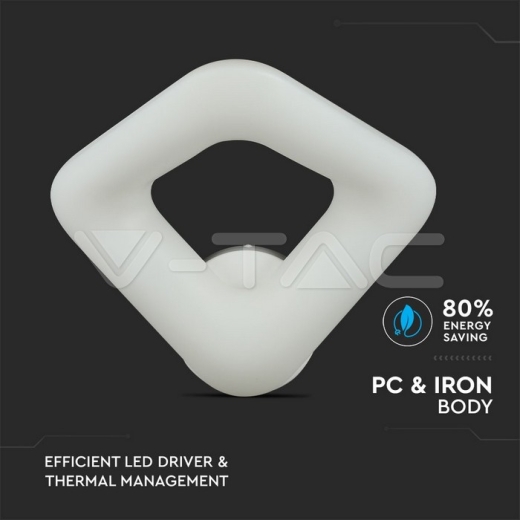 Lámpara de pared 20W LED Dimmable cuerpo blanco 3000K - 5