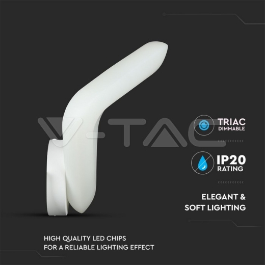 Lámpara de pared 20W LED Dimmable cuerpo blanco 3000K - 6