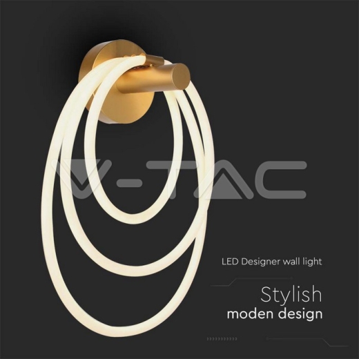 Aplique LED 36W 35*18*50cm Cuerpo Dorado 3000K - 2