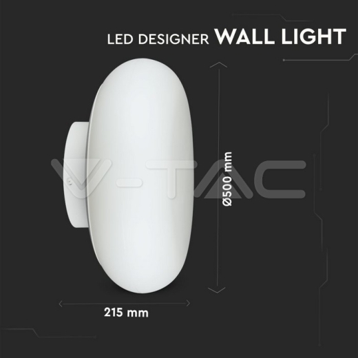 Lámpara de pared 38W LED Dimmable cuerpo blanco 3000K - 7
