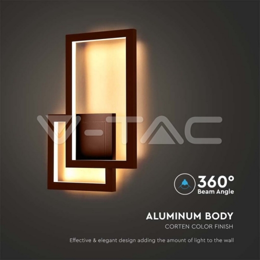Aplique LED 20W Cuerpo Corten 4000K IP20 - 3