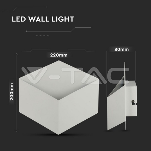 Lámpara de pared 3W Bridglux Chip cuerpo blanco 3000K - 7