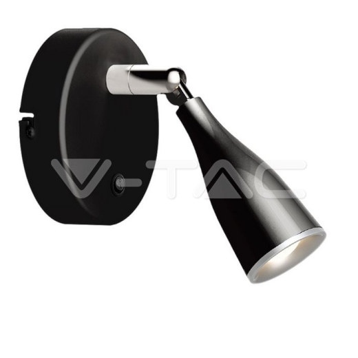 4.5W LED Wall Lamp 4000K Black With Switch - 2