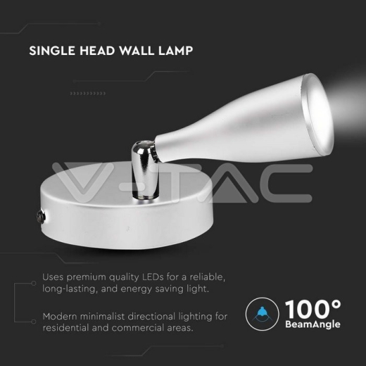 Lámpara de pared LED 4.5W 3000K Cuerpo Blanco - 4