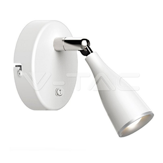 4.5W LED Wall Lamp 3000K White With Switch - 2