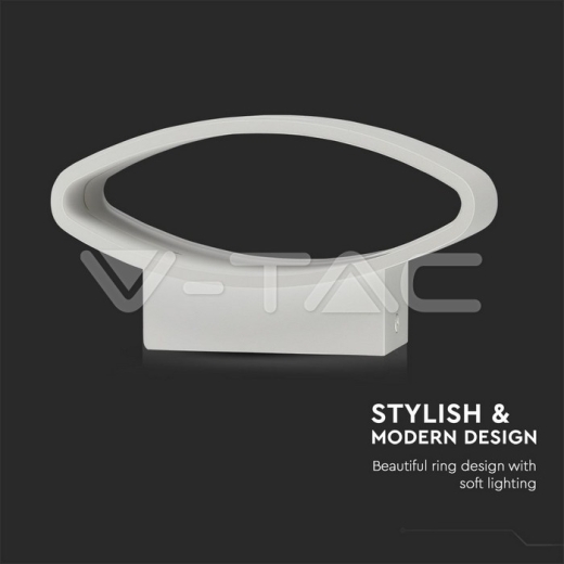 5W LED Wall Light White Body Warm White - 5