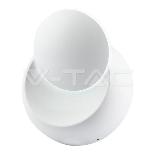 5W Wall Lamp With Bridglux Chip White Body Round 4000K - 1
