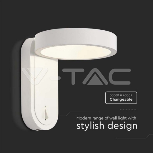 Aplique LED 5W 3000K+4000K Cuerpo Blanco IP20 - 2