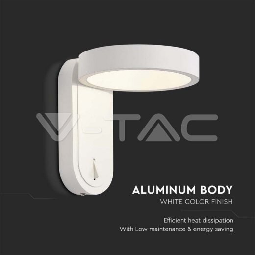 Aplique LED 5W 3000K+4000K Cuerpo Blanco IP20 - 4