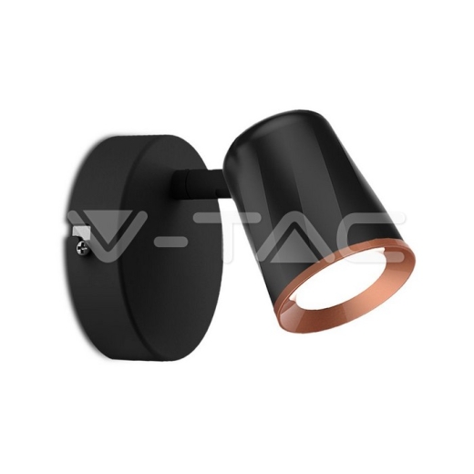 6W LED Wall Lamp 3000K Black - 1