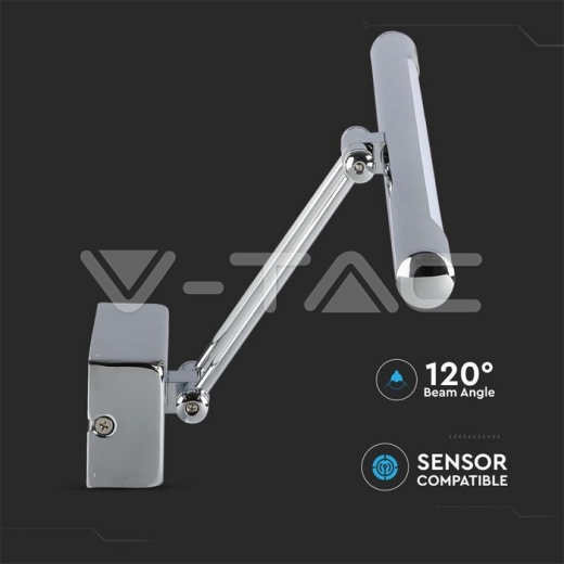 Lámpara para espejo 8W LED Cromo 4000K ф500mm - 8