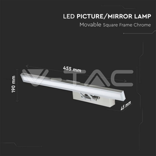 8W LED Picture/Mirror Lamp Chrome 4000K - 8