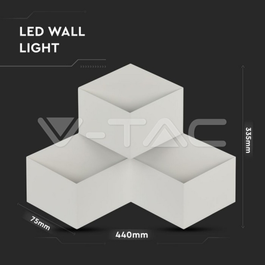 9W LED Wall Light White Body Natural White - 7