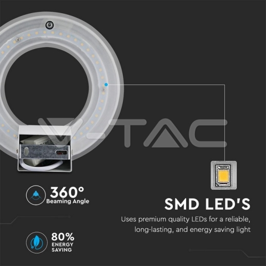 Lámpara de pared LED 9W Cuerpo Blanco Luz Cálida - 6