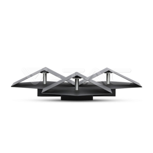 Lámpara de pared 9W LED cuerpo negro 3000K IP20 - 3