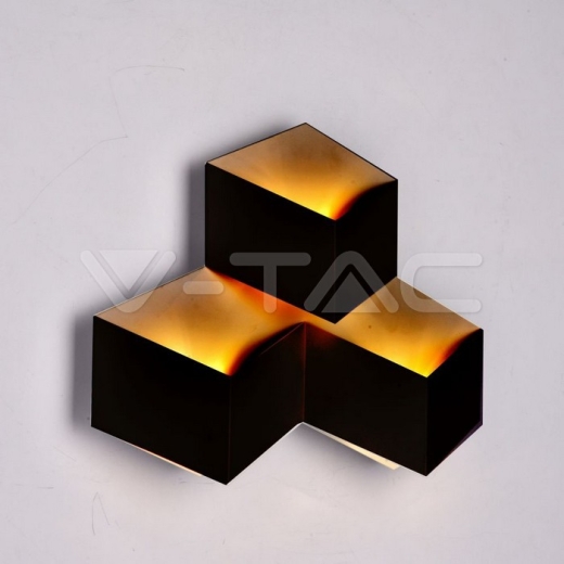 Lámpara de pared 9W LED cuerpo negro 3000K IP20 - 8