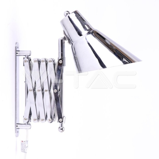 Lámpara de pared ajustable de diseño Soporte cromado & casquillo E27 - 2