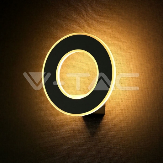 Lámpara de pared LED 9W Cuerpo Negro Luz Cálida - 10