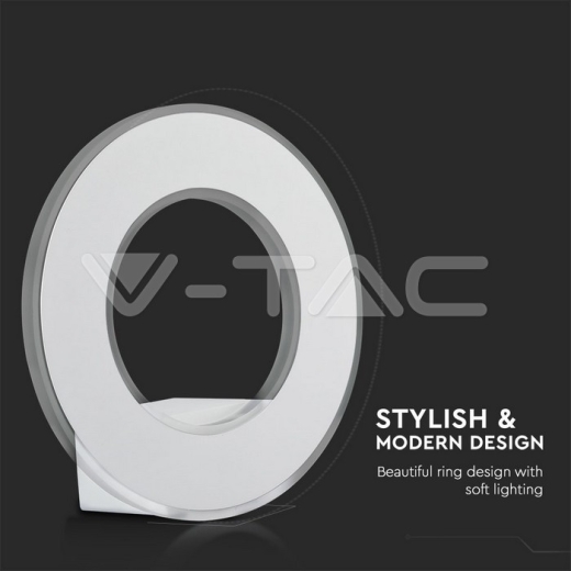 9W LED Wall Light White Body Natural White - 8