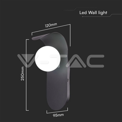 Herraje de pared de diseño Gypsum G9 Cuerpo negro IP20 - 4