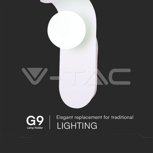 Herraje de pared de diseño Yeso G9 Cuerpo blanco IP20 - 3