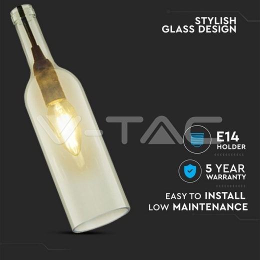 Soporte colgante tipo botella, Transparente - 3