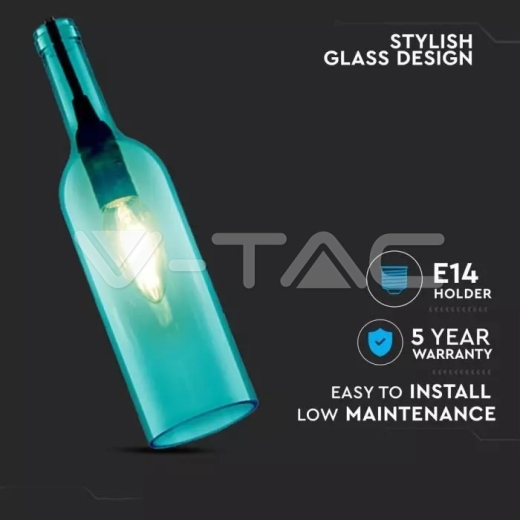 Bottle Pendant Light Blue - 3