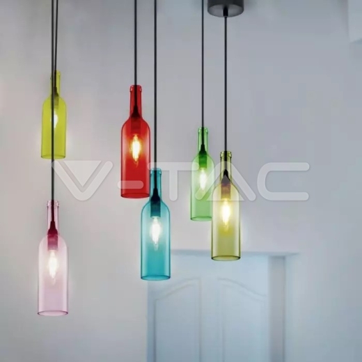 Bottle Pendant Light Blue - 6