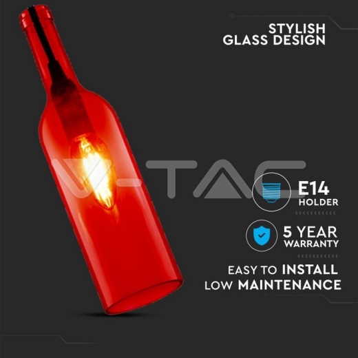 Soporte colgante tipo botella, Rojo - 3