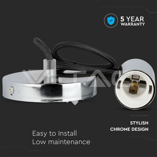 Soporte colgante de cromo Negro - 4