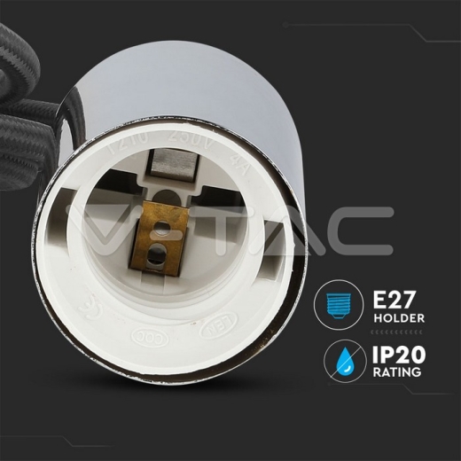 Soporte colgante de cromo Negro - 5