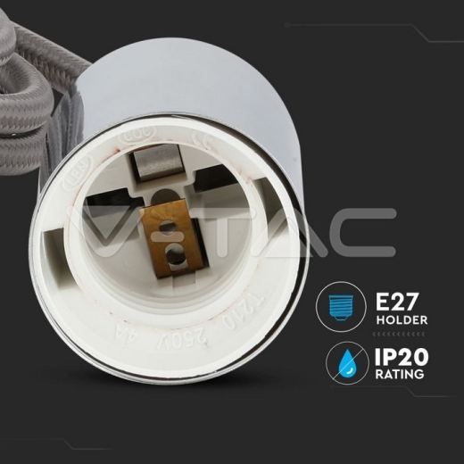 Soporte colgante de cromo Gris - 5