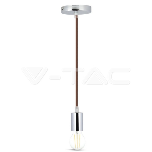 Chrome Pendant Light Brown - 3