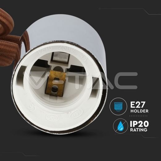 Chrome Pendant Light Brown - 5