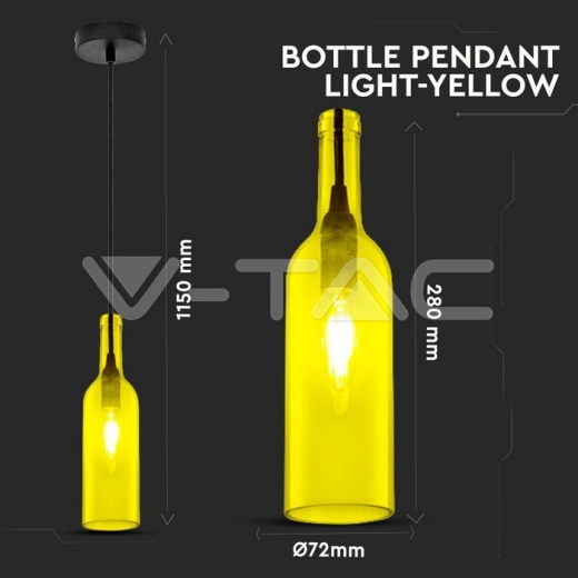 Soporte colgante tipo botella, Amarillo - 4