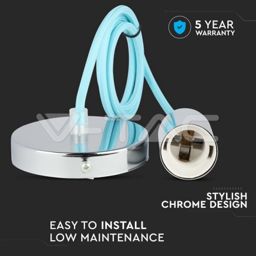 Soporte colgante de cromo Azul claro - 4